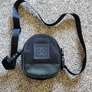 CHANEL Black & Olive Men’s Canvas Belt Bag